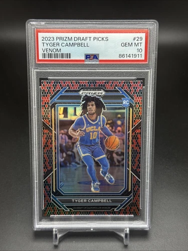 2023 Panini Prizm Draft Basketball Tyger Campbell Venom SSP Case Hit PSA 10 UCLA