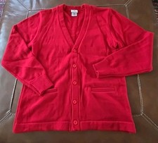 Dennis Uniform XL Youth Red Cardigan Sweater NEW