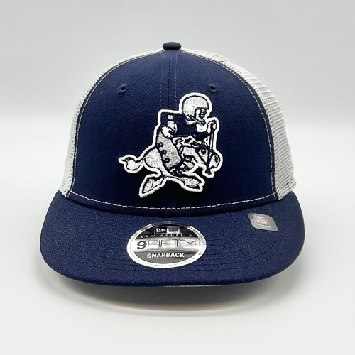 New Era 9FIFTY Dallas Cowboys Cap Retro Joe Trucker Mesh Snapback Hat Blue - Picture 2 of 9