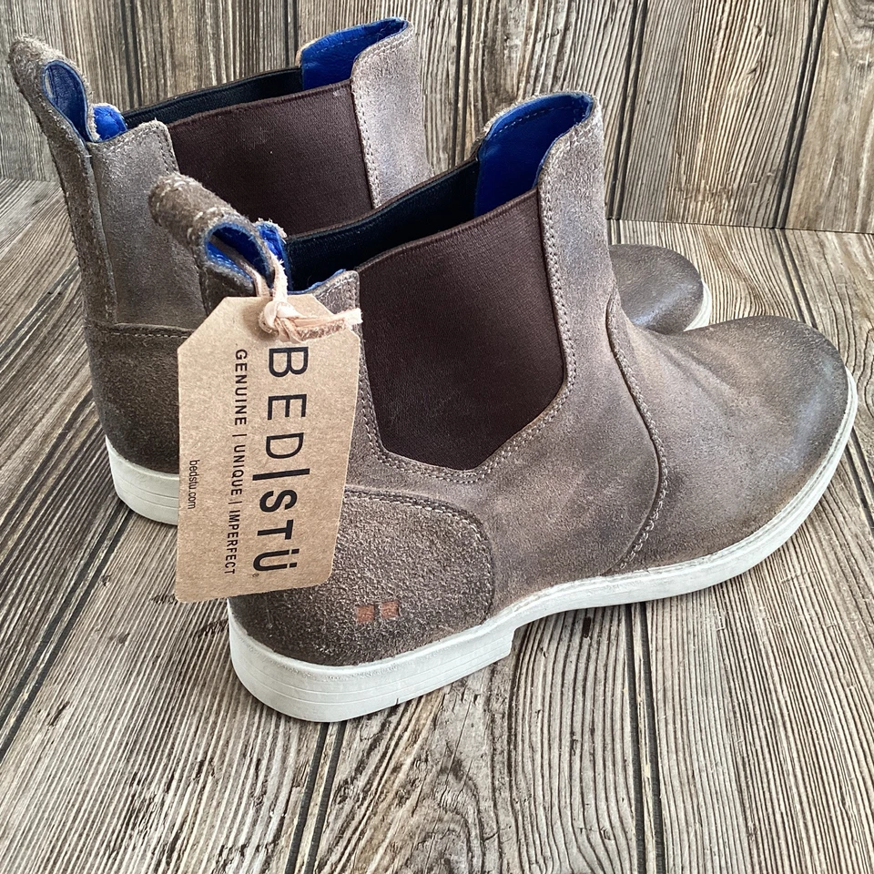 Botas Chelsea Bed Stu Para Hombres Vasari Taupe Gamuza Envejecida al Tobillo Talla 9.5 M *NUEVAS* Foto 4 de 4