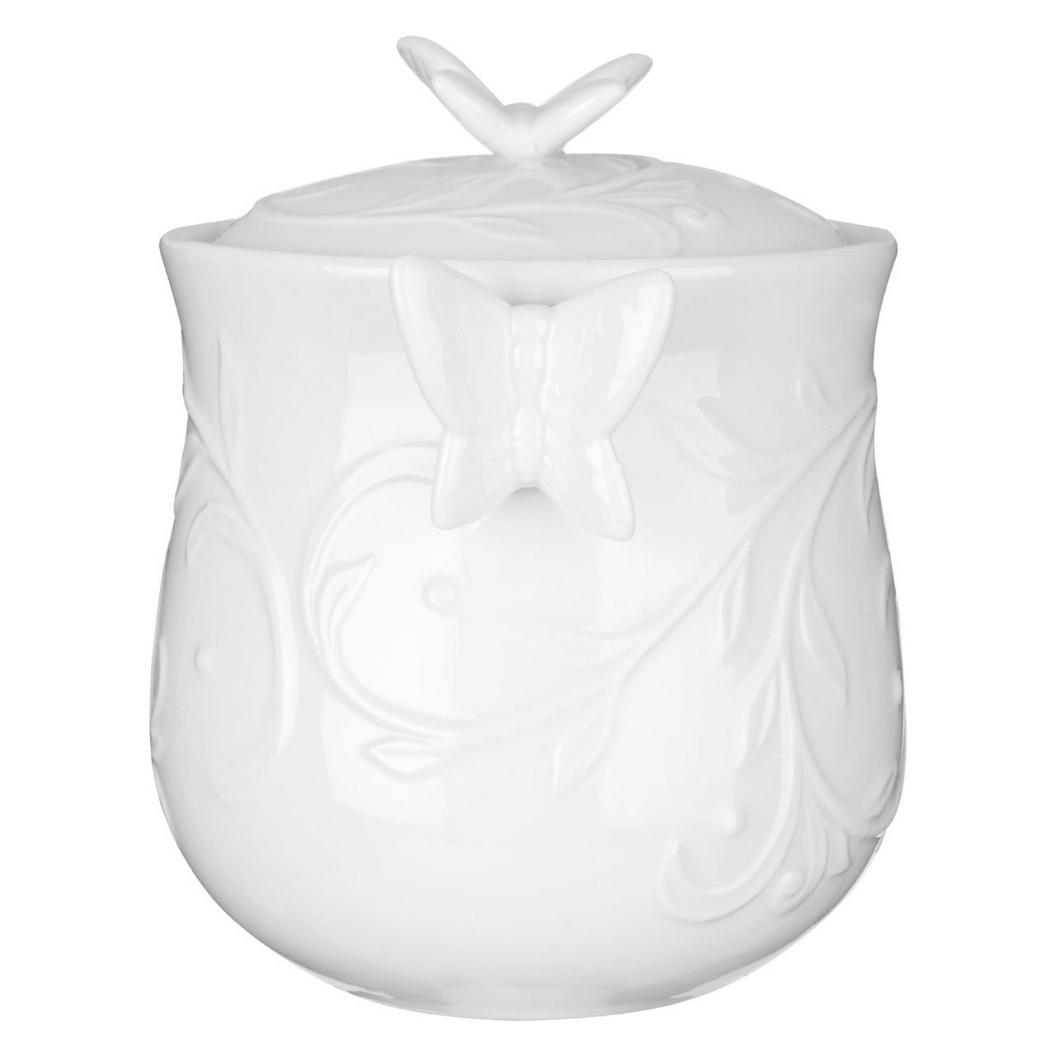 Edelle Porcelain Container Bathroom Utensil Item Cotton Buds Storage Holder Jar