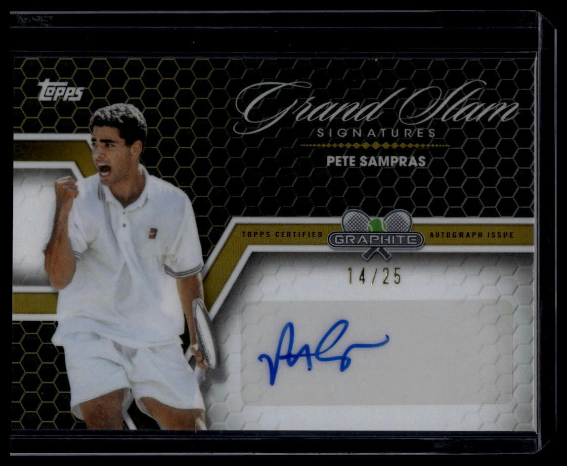 Pete Sampras #GSD-PS Tennis Cards 2026 Topps Graphite Grand Slam Signature trading card — raw and PSA graded price guide
