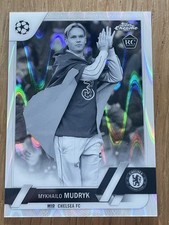 2022-23 Topps Chrome Mykhailo Mudryk #52 Black & White RayWave Refractor (RC)