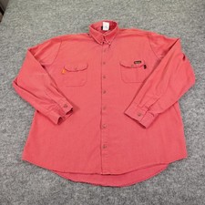 Workrite FR Shirt Mens 2XL Red Nomex CAT2 Flame Resistant Button Up Long Sleeve