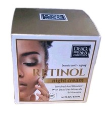 Dead Sea Collection Retinol Night Cream 1.69oz Anti-Aging Minerals Vitamins New