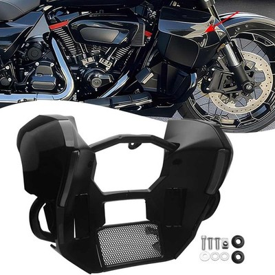 Black Engine Guard Fairing Lowers LED Lights For Harley Street Glide 2023-2026