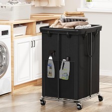150L Large Laundry Basket with Wheels, Rolling Laundry Hamper with Removable ...