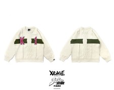 XRAGE K1 Embroidered White Cable Knit Sweater JoJo's Bizarre Adventure New