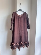 Y2K Out Of Xile 100% Silk Organza Midi Dress M 12 14 Whimsigoth Fairy Boho Arty