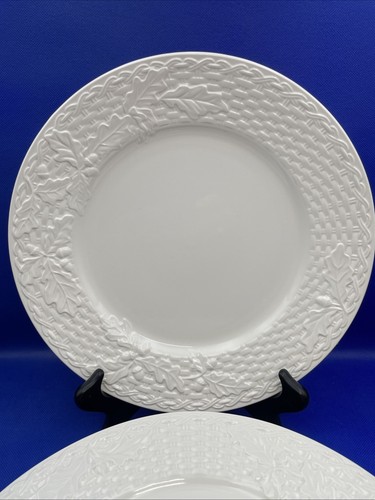 "Lote de 4 platos de cena Mikasa Woodland blancos en relieve 11"" ED902" - Imagen 3 de 8