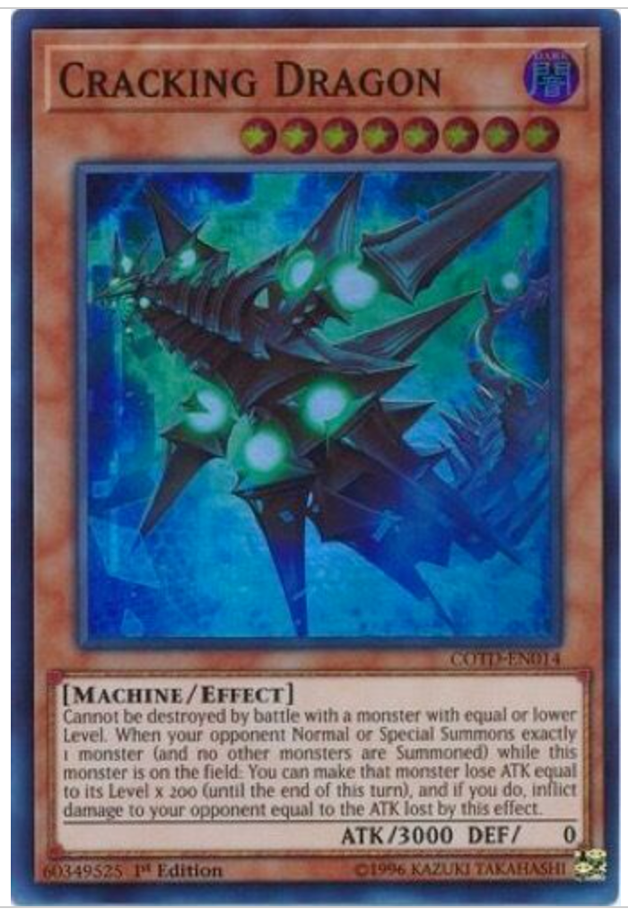 yugioh cracking dragon deck Complete Custom for Yu-Gi-Oh! 5D's You can make that monster lose ATK equal to its Level x 200 (until the end of this turn) CRACKING DRAGON DECK PROFILE 2017