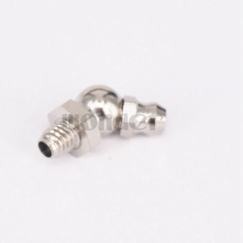 M6 x 1 mm métrico 45 grados grasa inoxidable pezón Zerk accesorio para pistola de grasa - Imagen 2 de 4