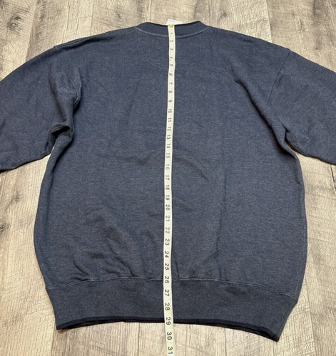 Vintage Fishing Sweatshirt Mens Large Blue Fisherman Embroidered Dad Gift NEW - Picture 4 of 5