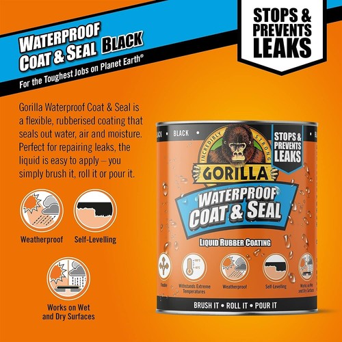 Gorilla Waterproof Coat & Seal Flüssiggummilack Beschichtung stoppt Lecks - Bild 19 von 45