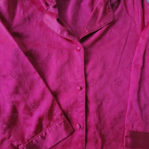 Pigiama donna Victoria's Secret rosso XS set bottoni cotone spazzolato vintage festivo - Foto 8 di 21