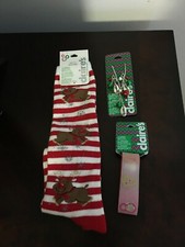 BRAND NEW GIRL'S CHRISTMAS SOCKS, MATCHING NECKLACE AND EARRINGS AND BRACELETS