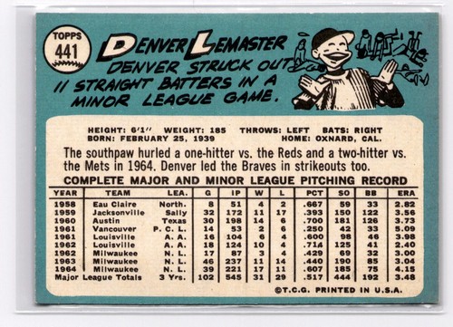 1965 Topps Baseball Singles (1-598) PICK YOUR OWN (EX-Poor) - Picture 210 of 220