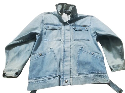 Vtg 80s Blue Jean Jacket Denim Gloria Vanderbilt Women's Medium Murjani Snap Up