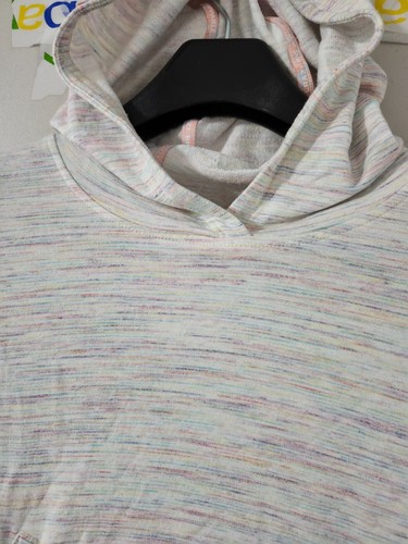 Athleta Girl Sweatshirt L Hoodie Pullover 3/4 Sleeve Stretch Colorful Melange - Picture 6 of 17