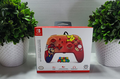 PowerA Enhanced Wired Controller for Nintendo Switch    Mario Vintage Star~ NEW