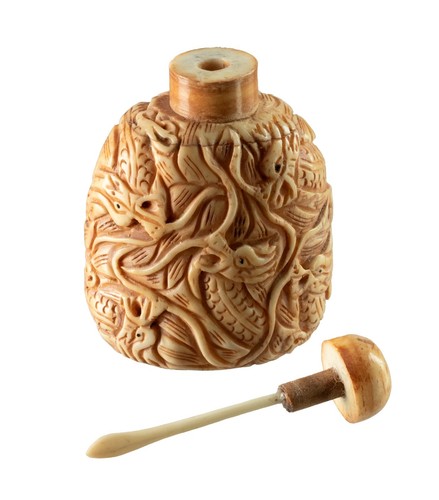 Tabakdose Asiatisches Dragon Chinesisch Handarbeit Artwork Unikat #8869
