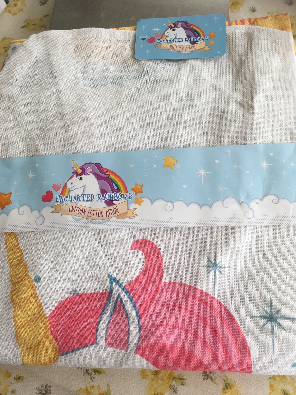 Unicorn Cotton Apron By Enchanted Rainbows NWT