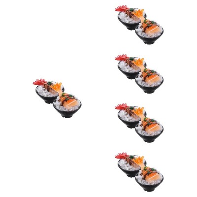  5 Pieces Sushi-Modell Kind Gefälschtes Lebensmittelmodell Simuliertes Essen