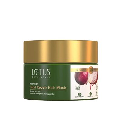 Lotus Botanicals Red Onion Total Repair Hair Mask For All Hair Types 200gm.
