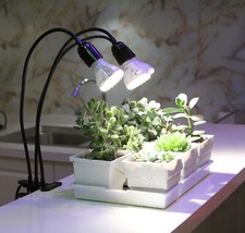SANSI 20W=300W Lampada LED per coltivazione Spettro completo 2 teste 4000K casa