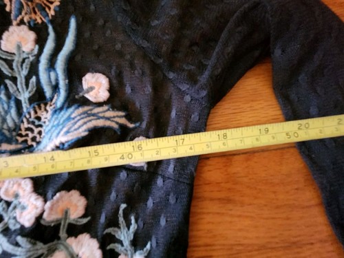 CLEOBELLA Embroidered Sheer Maxi Dress Fairy Goth Boho Forest M - Picture 13 of 17