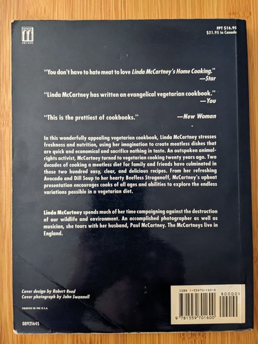 Linda Mccartney's Home Cooking Paperback, Linda McCartney - Picture 2 of 2