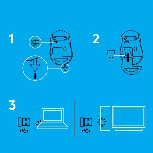 Logitech M330 Maus - Weiß - Bild 4 von 4
