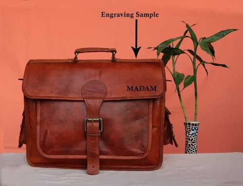 Bag Leather Genuine Vintage Messenger Shoulder Briefcase Men Brown 's - 第 1/7 張圖片