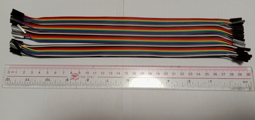 2 pcs Jumper wire Female to Female 40 Pin 2.54mm Coloured Ribbon Cable 30cm(12") - Picture 3 of 3