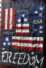 Unique Freedom, Liberty, USA American Flag 3x5 Outdoor Hanging Flag-Some Wear