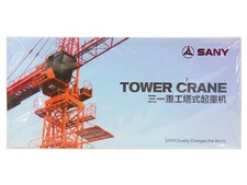 Grúa torre SANY - roja/amarilla - modelo fundido a presión a escala 1:75 de China nuevo