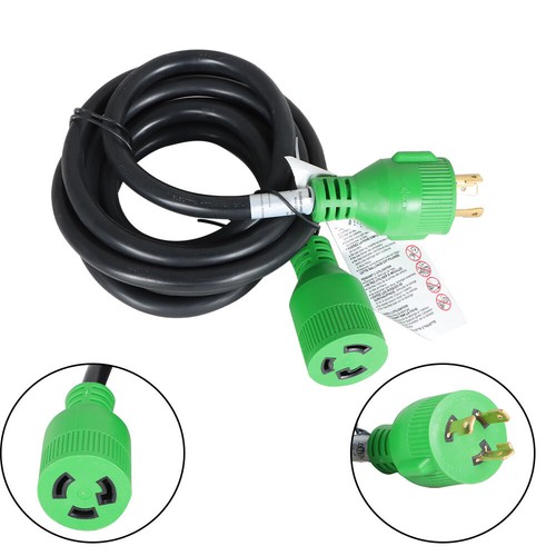 10 Feet 3 Prong 30 Amp Generator Extension Cord NEMA L5-30P/L5-30R 125V - Picture 4 of 9