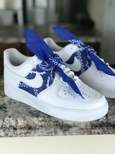 air force 1 bandana blue