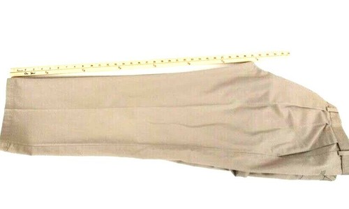 Haggar Mens Pleated Front Classic-Fit Khakis Beige 100% Cotton Pants Size 36x31 - Picture 5 of 12