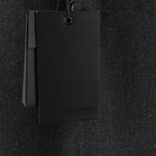 Dsquared2 NWT 100% Wool Two Piece Suit Size 54 (44 US) In Grey w/ Red Plaid - Picture 16 of 17