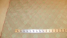 Green Red Stripe Print Upholstery Fabric Remnant 1 1/2 Yards F884