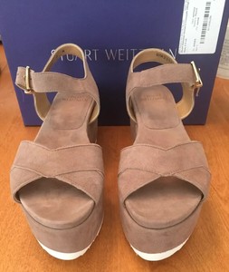 stuart weitzman suede platform sandals