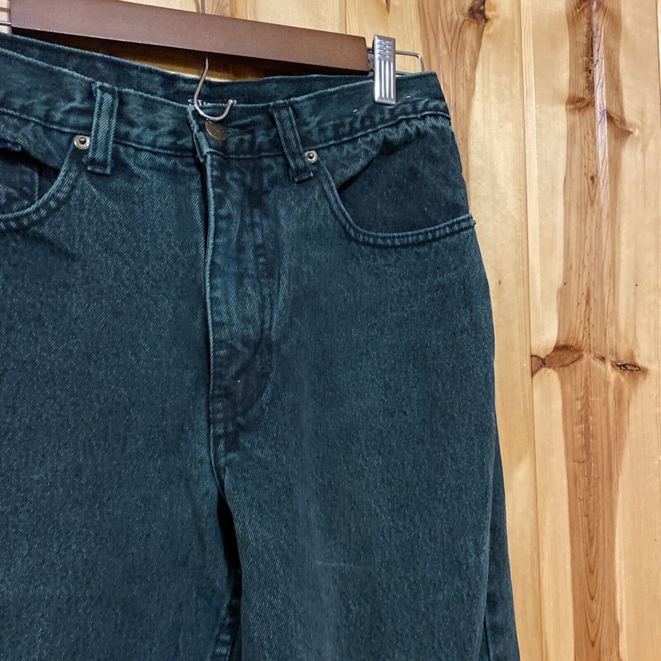 Vintage Stefano Man Jeans Men's Size 30X30 Green Wash Pants 100 Cotton