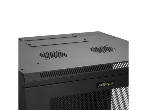 StarTech.com 4-Post 12U Wall Mount Network Cabinet with 1U Shelf, 19" Hinged
