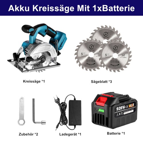 Seghetto circolare manuale a batteria brushless seghetto circolare elettrico per 18 V Makita/batteria - Foto 24 di 25