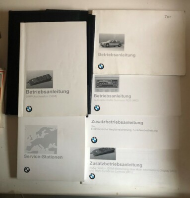 BMW Betriebsanleitungen 7er E38 1994 Autotelefon GMS Radio Business Bordmappe BA