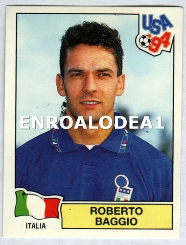 FIGURINA PANINI MONDIALI USA 94 1994 N 314 ROBERTO BAGGIO ITALIA NUOVA PERFETTA