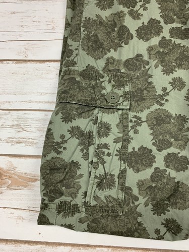 Levi's Slim Fit Print Cargo Pants Green Floral Foliage Camo Printed Sz 16 - Picture 5 of 11