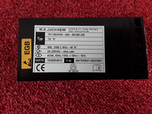 Juchheim Jumo 600-1000 Deg Temperature Controller 701130/0154-043-05/205,245 * - Bild 2 von 4