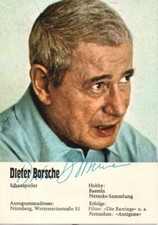 Karta z autografem - Dieter Borsche